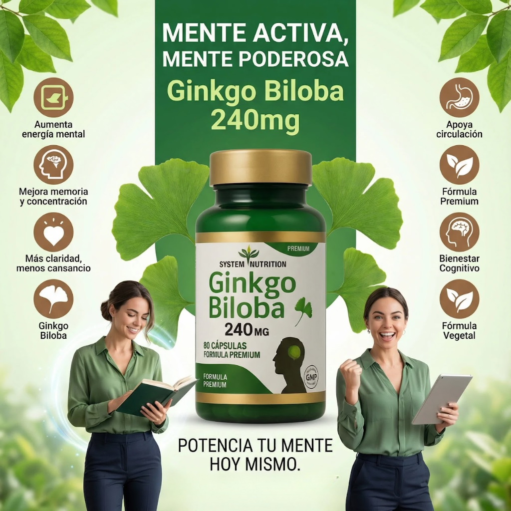 Ginkgo Biloba 240mg - 80 Cápsulas