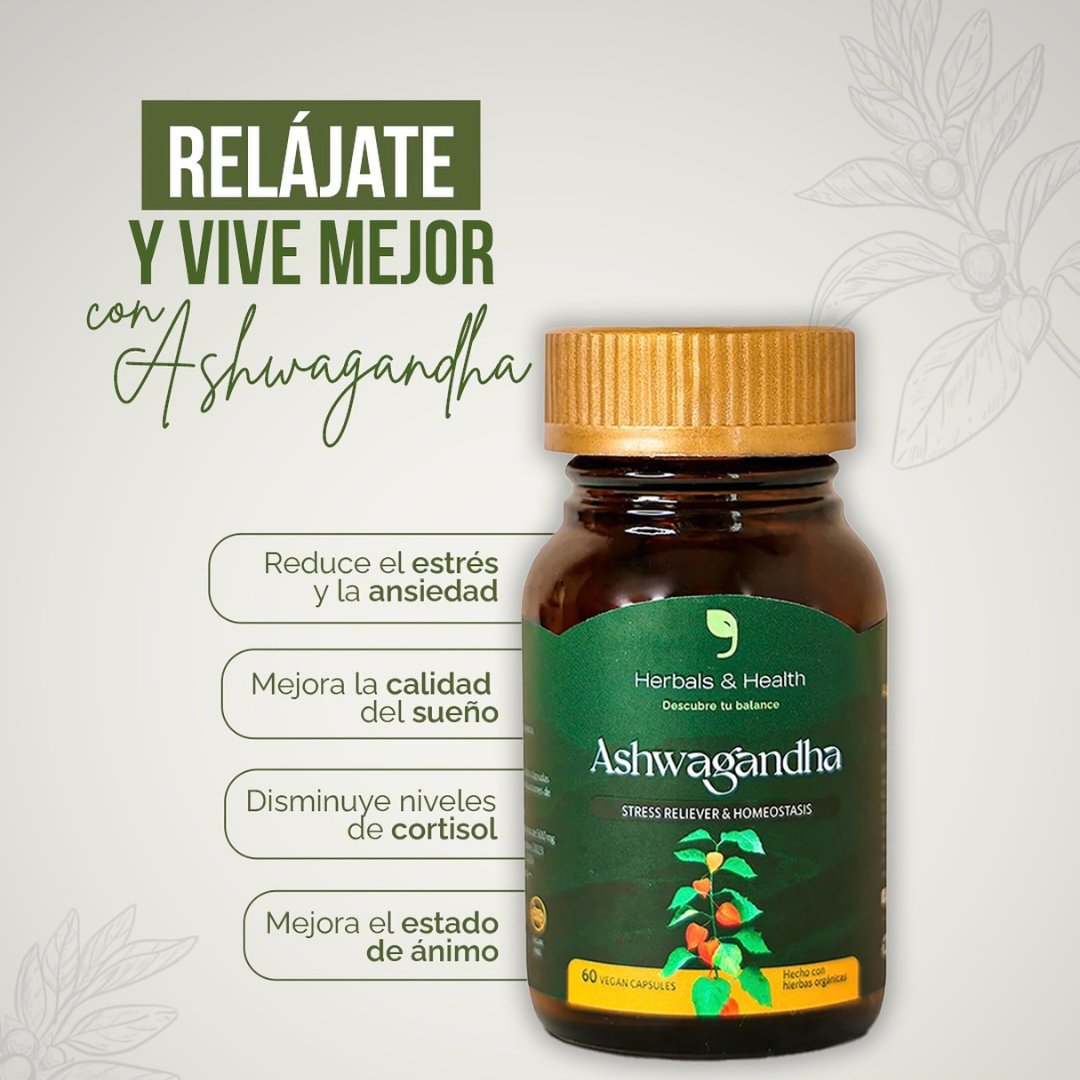 Ashwagandha – 60 cápsulas | Estrés, Sueño y Enfoque
