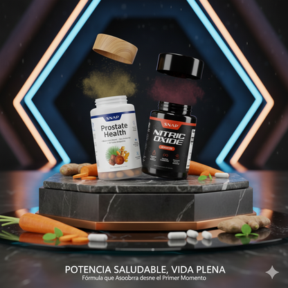 Nitric Power™ + Prostate Balance – Pack 2x1 🧠💪 Energía, Potencia y Bienestar Masculino  Con Saw Palmetto 🌿, L-Arginina ⚡ y Extractos Medicinales (120 cápsulas)