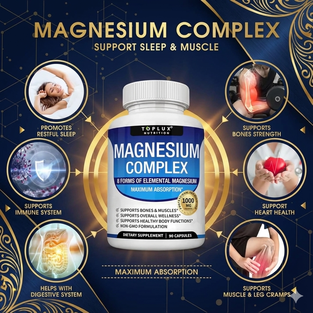 Magnesio 1000 mg – Complejo de 8 Magnesios