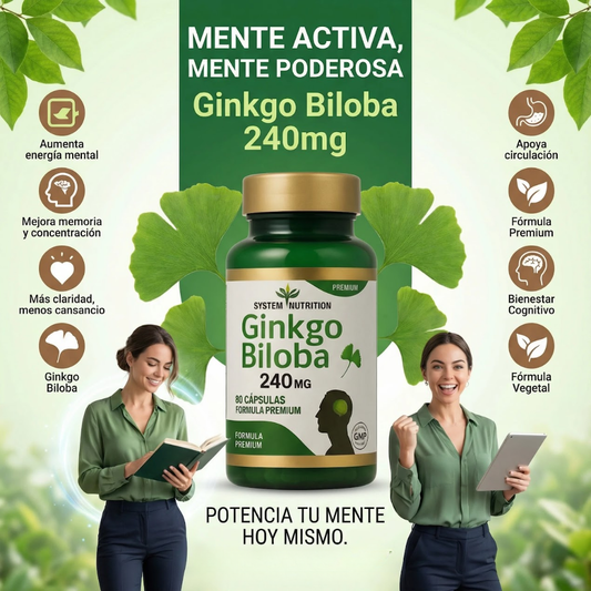 Ginkgo Biloba 240mg - 80 Cápsulas