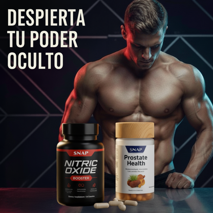 Nitric Power™ + Prostate Balance – Pack 2x1 🧠💪 Energía, Potencia y Bienestar Masculino  Con Saw Palmetto 🌿, L-Arginina ⚡ y Extractos Medicinales (120 cápsulas)